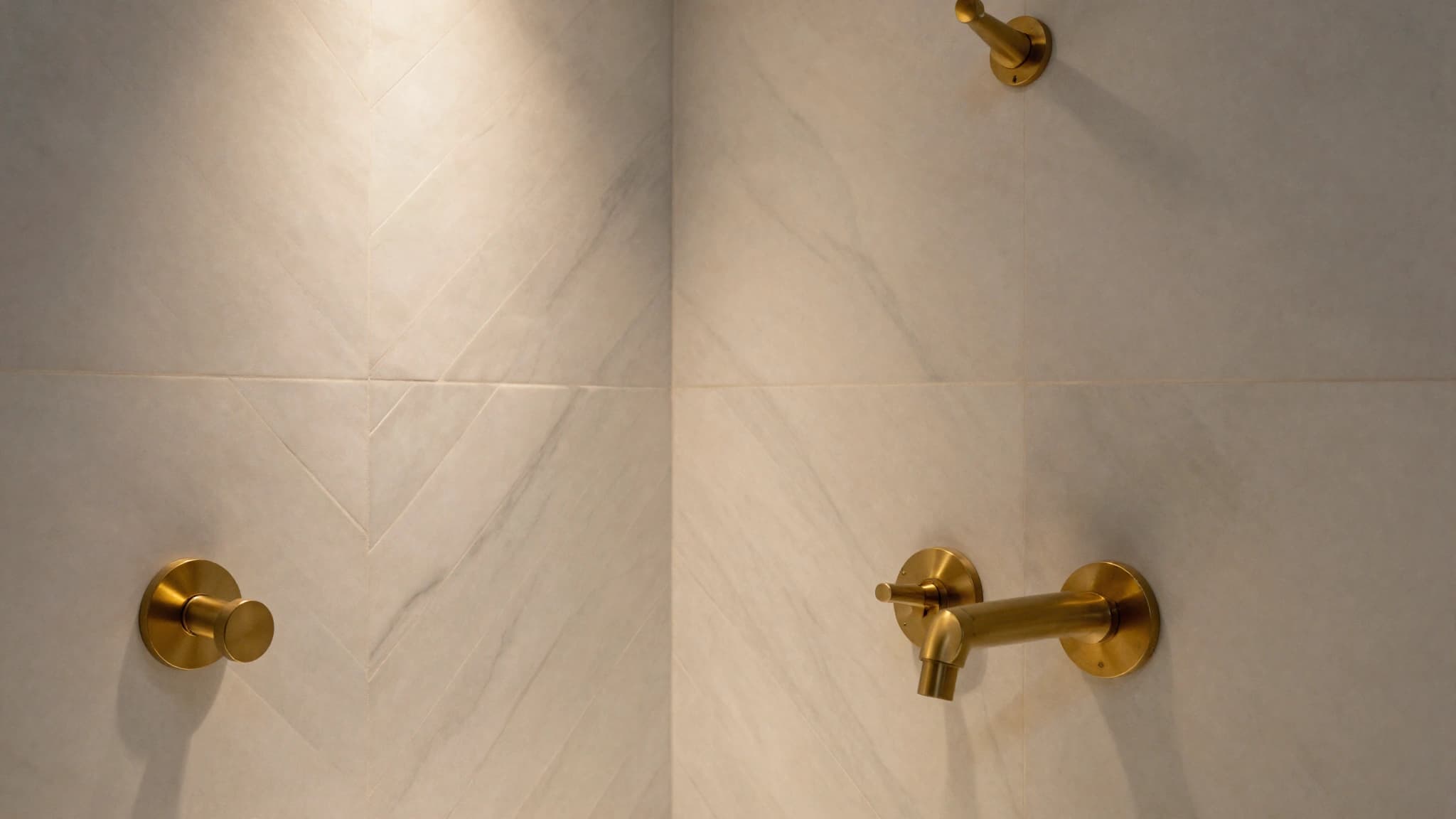 Marble wall tiling close-up